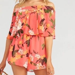 Show Me Your MuMu Rosarita Romper - in Mai Tai